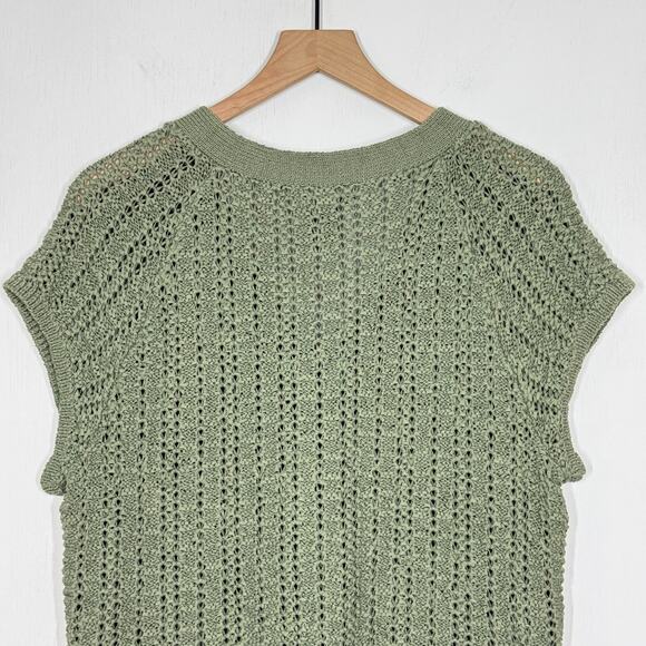 Carole Little Cardigan Sweater Womens XL Green Boho Cottagecore Fairy Goblin Y2K - Picture 5 of 8